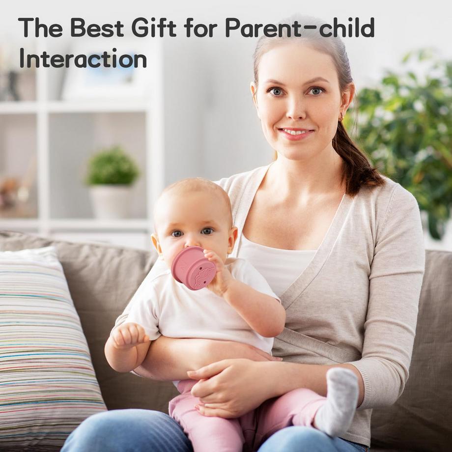 Activity-board  Tasse à empiler pour bébé, tasse à empiler, jouet en silicone souple pour bébé, jouet de motricité pour bébé 