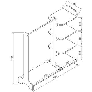 VCM Holz offener Kleiderschrank begehbarer Kleiderregal Schrank Kleiderstange Lempu H. 110 cm  