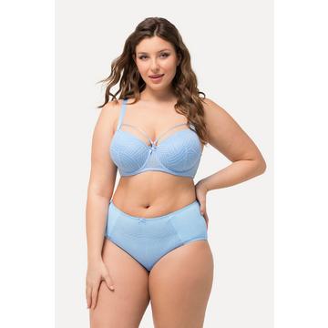 Slip midi in morbida microfibra con inserto di pizzo