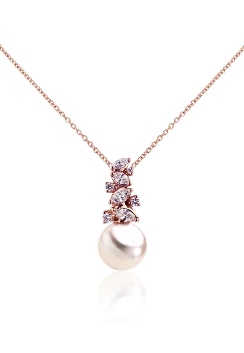 MUAU Schmuck  Collier Roségold 750/18K Akoya Perle 8.5-9mm 