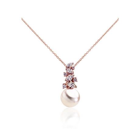 MUAU Schmuck  Collier Roségold 750/18K Akoya Perle 8.5-9mm 