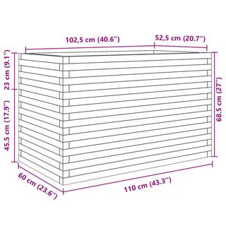 VidaXL fioriera da giardino Legno di pino  