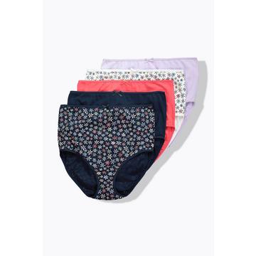 Maxi slip in confezione da cinque con fiori