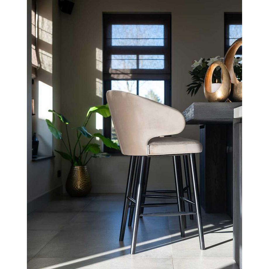 mutoni Chaise de bar Indigo kaki noir 106  