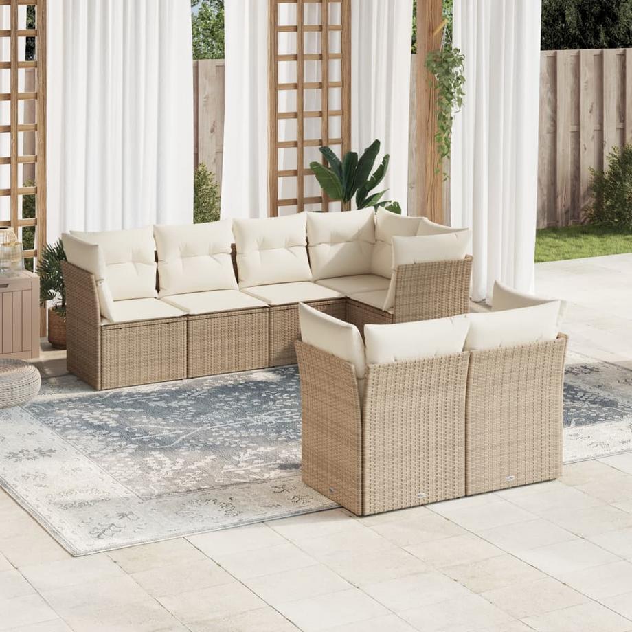 VidaXL set divano da giardino Polirattan  