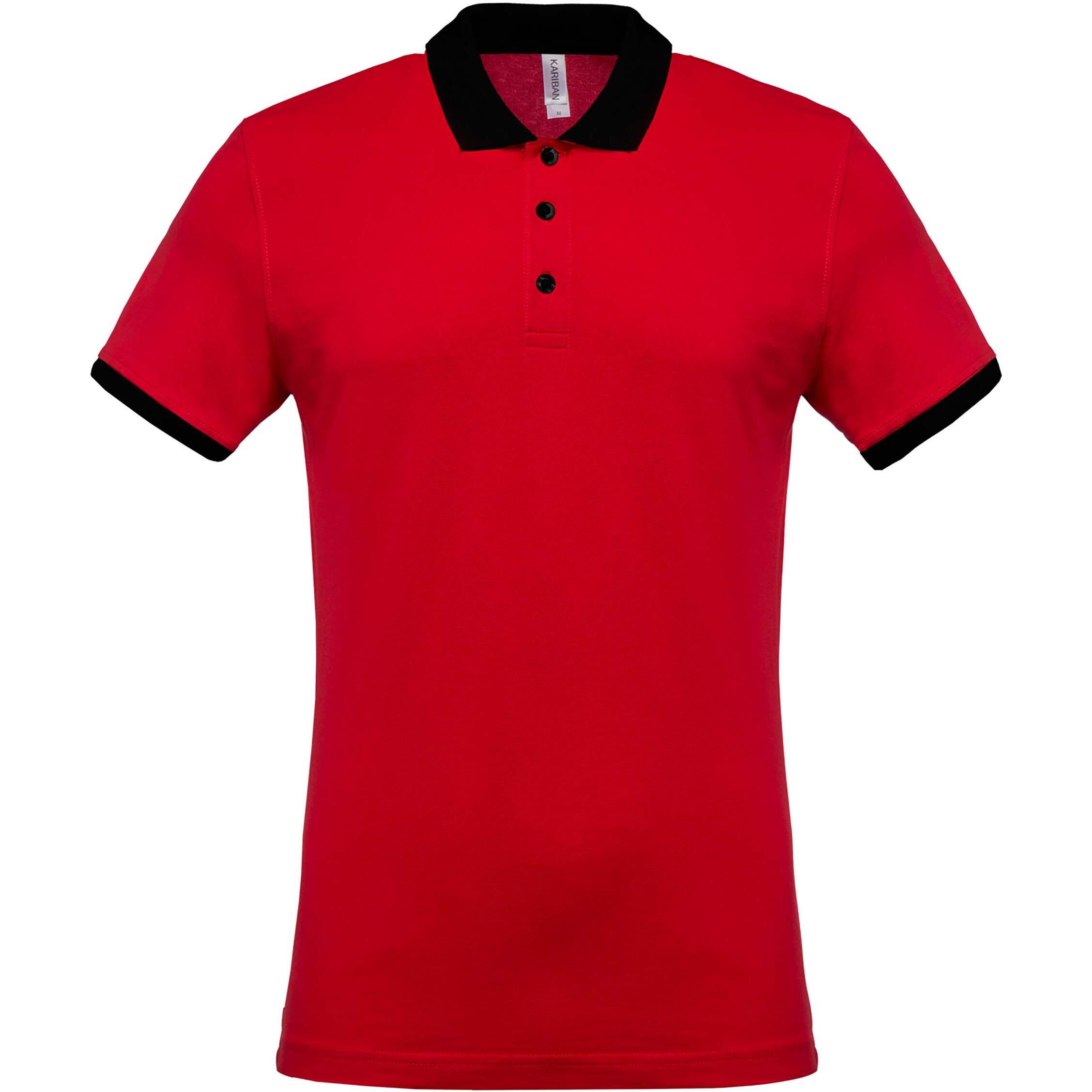 Kariban  polo-shirt mélange piqué bicolore 