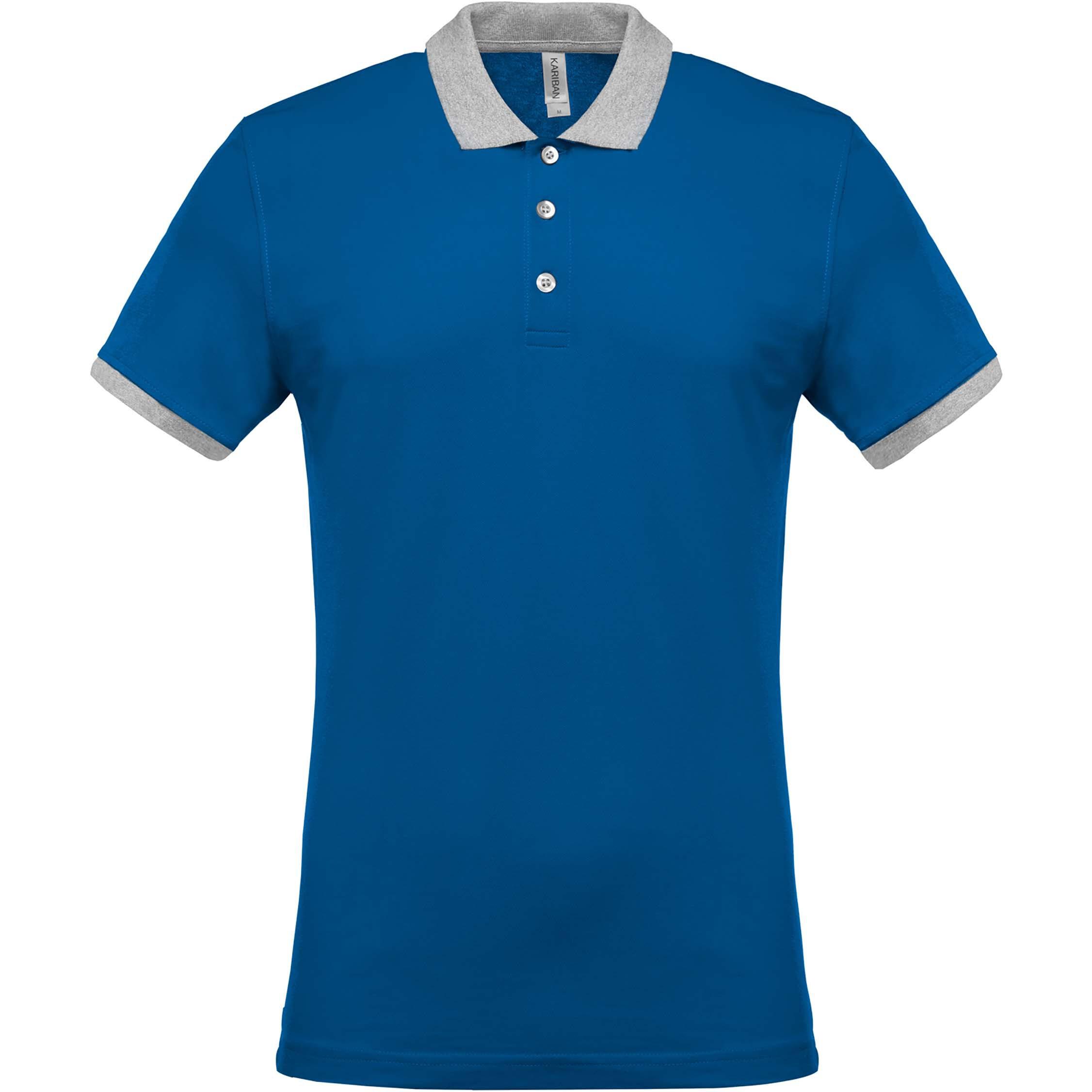 Kariban  polo-shirt mélange piqué bicolore 