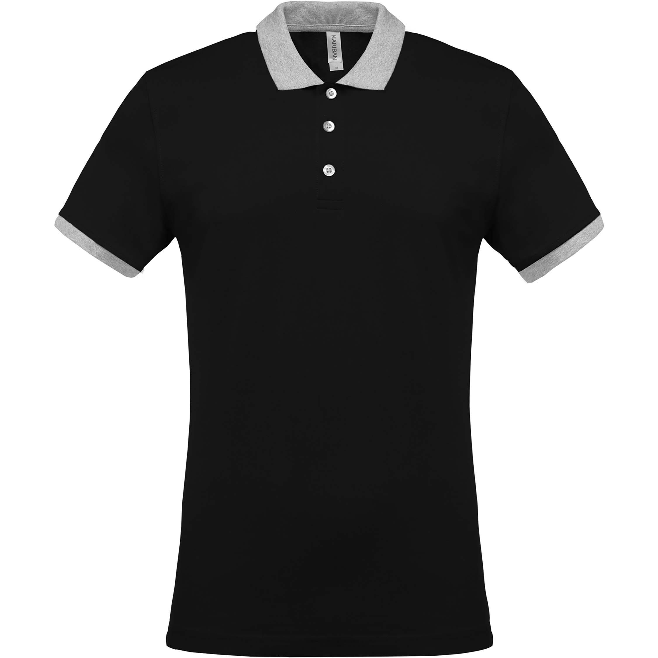 Kariban  polo-shirt mélange piqué bicolore 