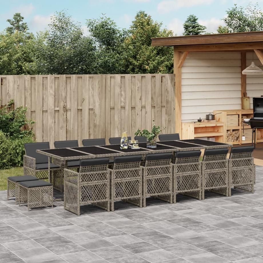 VidaXL set da pranzo da giardino Polirattan  
