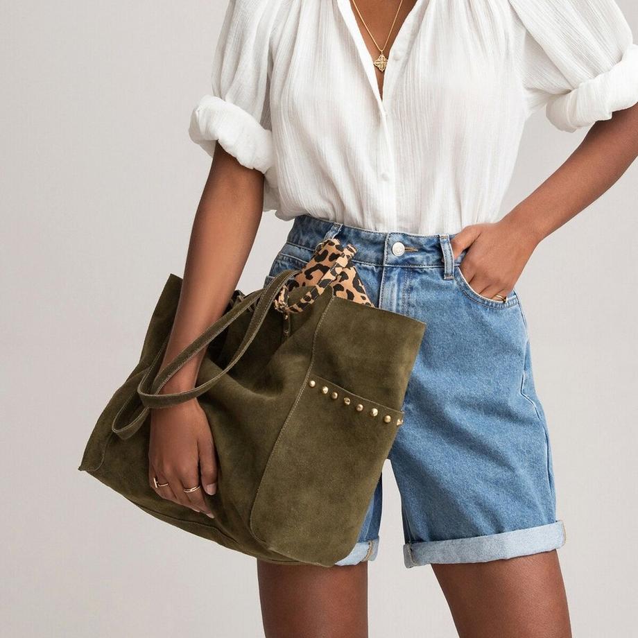 Shopper aus weichem Leder