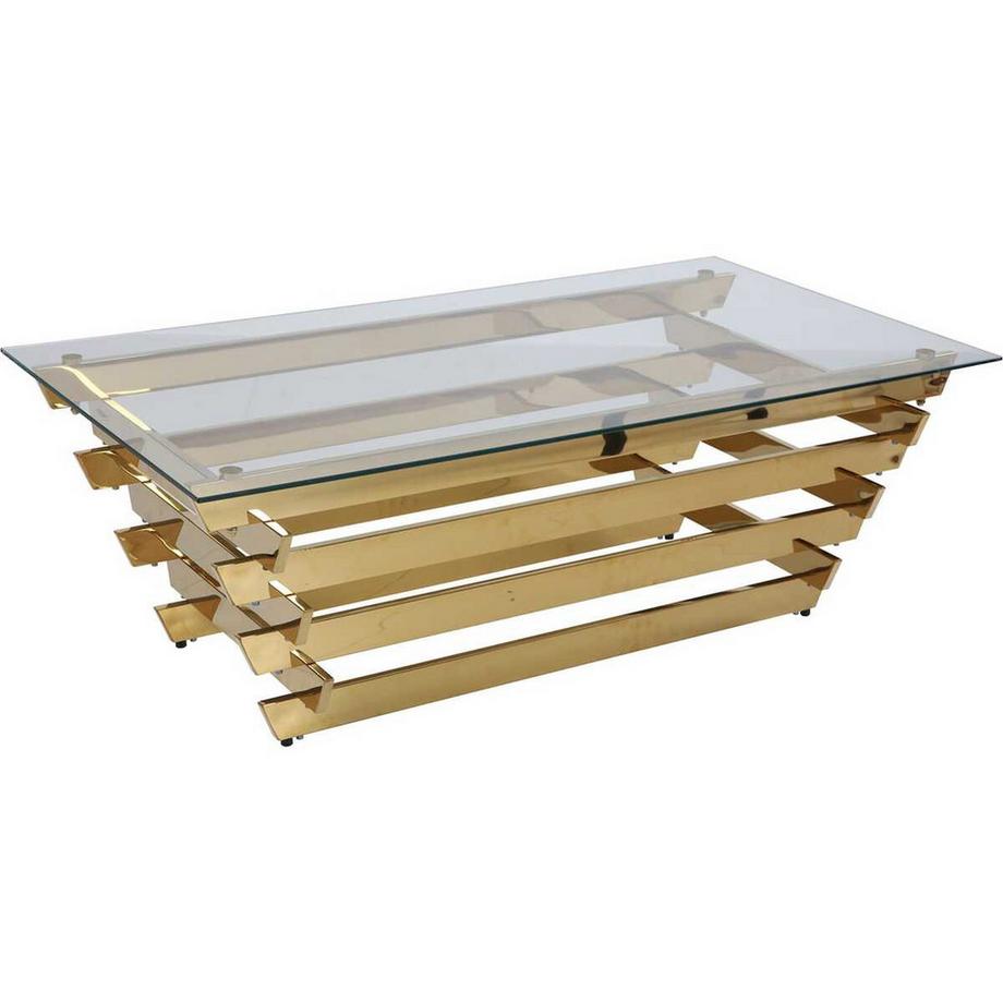 mutoni Tavolino Zelmino vetro oro 130  