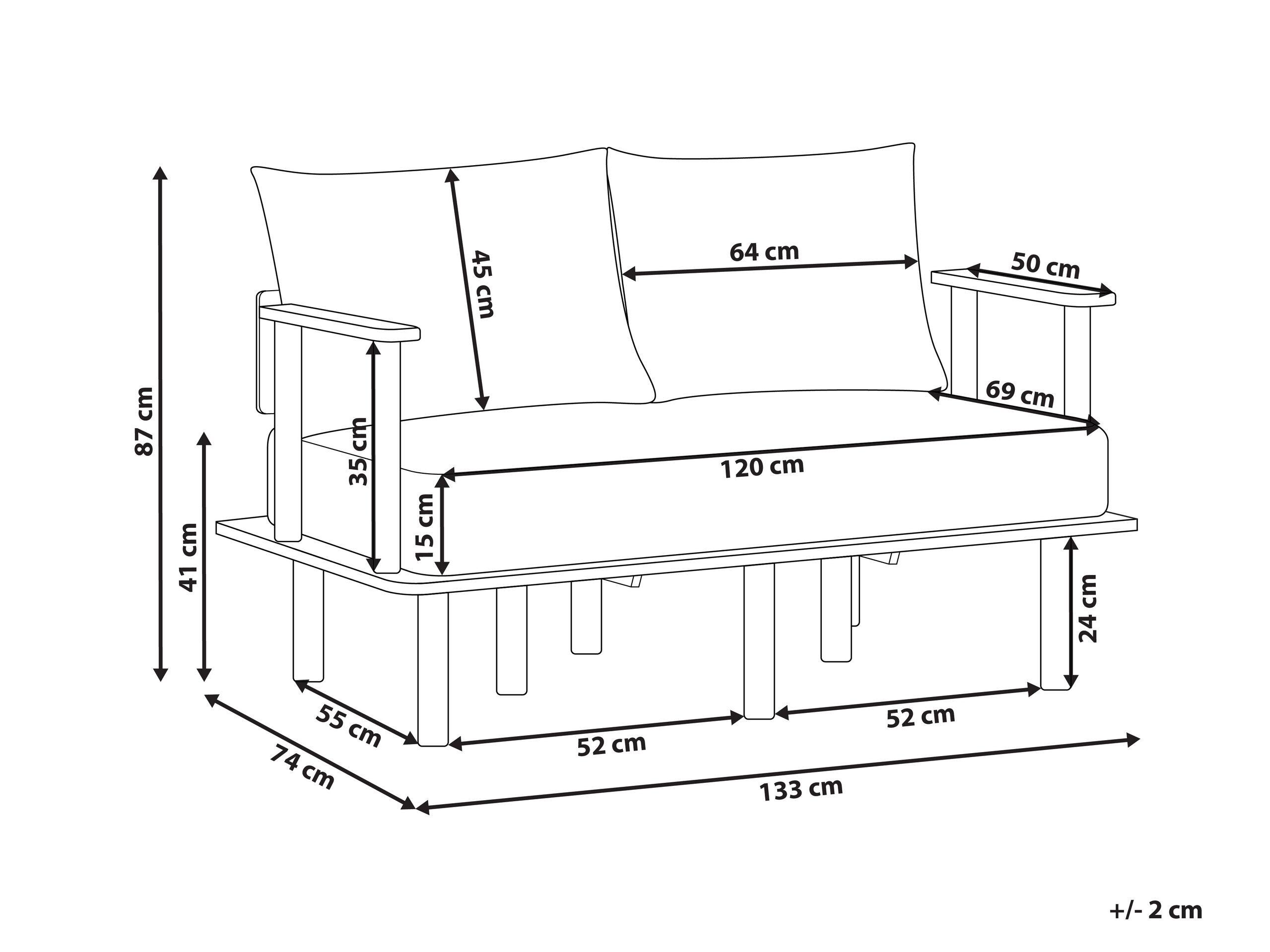 Beliani 2 Sitzer Sofa aus Bouclé Skandinavisch ASKER  