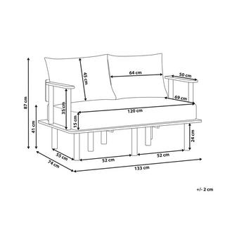 Beliani 2 Sitzer Sofa aus Bouclé Skandinavisch ASKER  