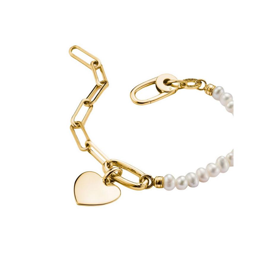 Thomas Sabo  Bracelet charms avec maillons type trombone et perles avec maillon Connect plaqué 