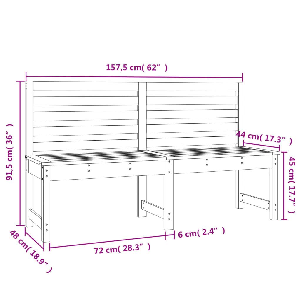 VidaXL Banc de jardin bois de pin  