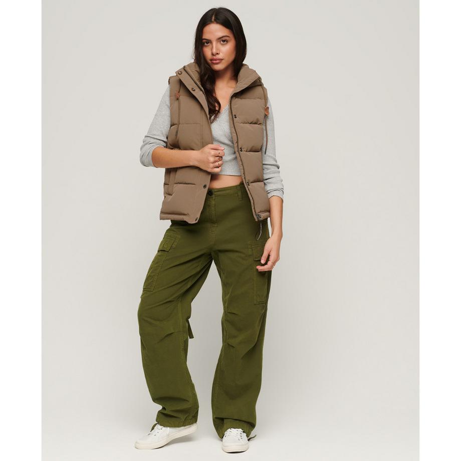 Superdry Everest Piumino Senza Maniche con Cappuccio  