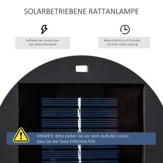 Outsunny Rattan Solarleuchte  