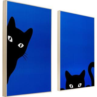 KARE Design Gerahmtes Bild Ciao Gatto (2er-Set)  