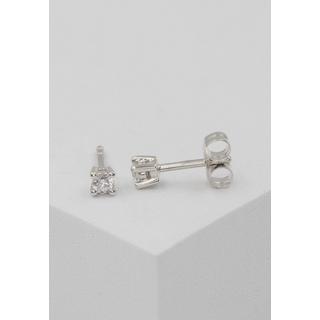 MUAU Schmuck  Solitär Ohrstecker 4-Griff-Fassung Weissgold 750 Brillanten 0.16ct. 3.5mm 