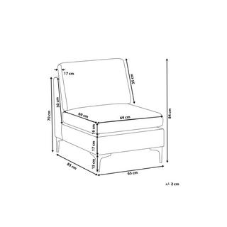 Beliani Module fauteuil en Velours Moderne EVJA  