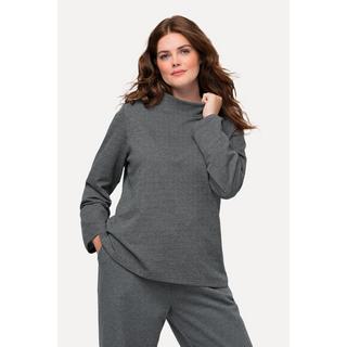 Ulla Popken  Sweatshirt, Stehkragen, Langarm, Biobaumwolle 