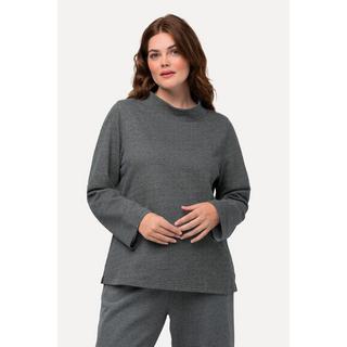 Ulla Popken  Sweatshirt, Stehkragen, Langarm, Biobaumwolle 