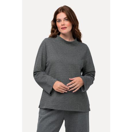 Ulla Popken  Sweatshirt, Stehkragen, Langarm, Biobaumwolle 