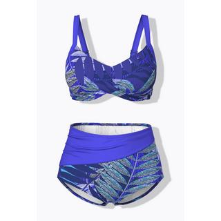 Ulla Popken Bikini Farnmuster Softcups drapiert  