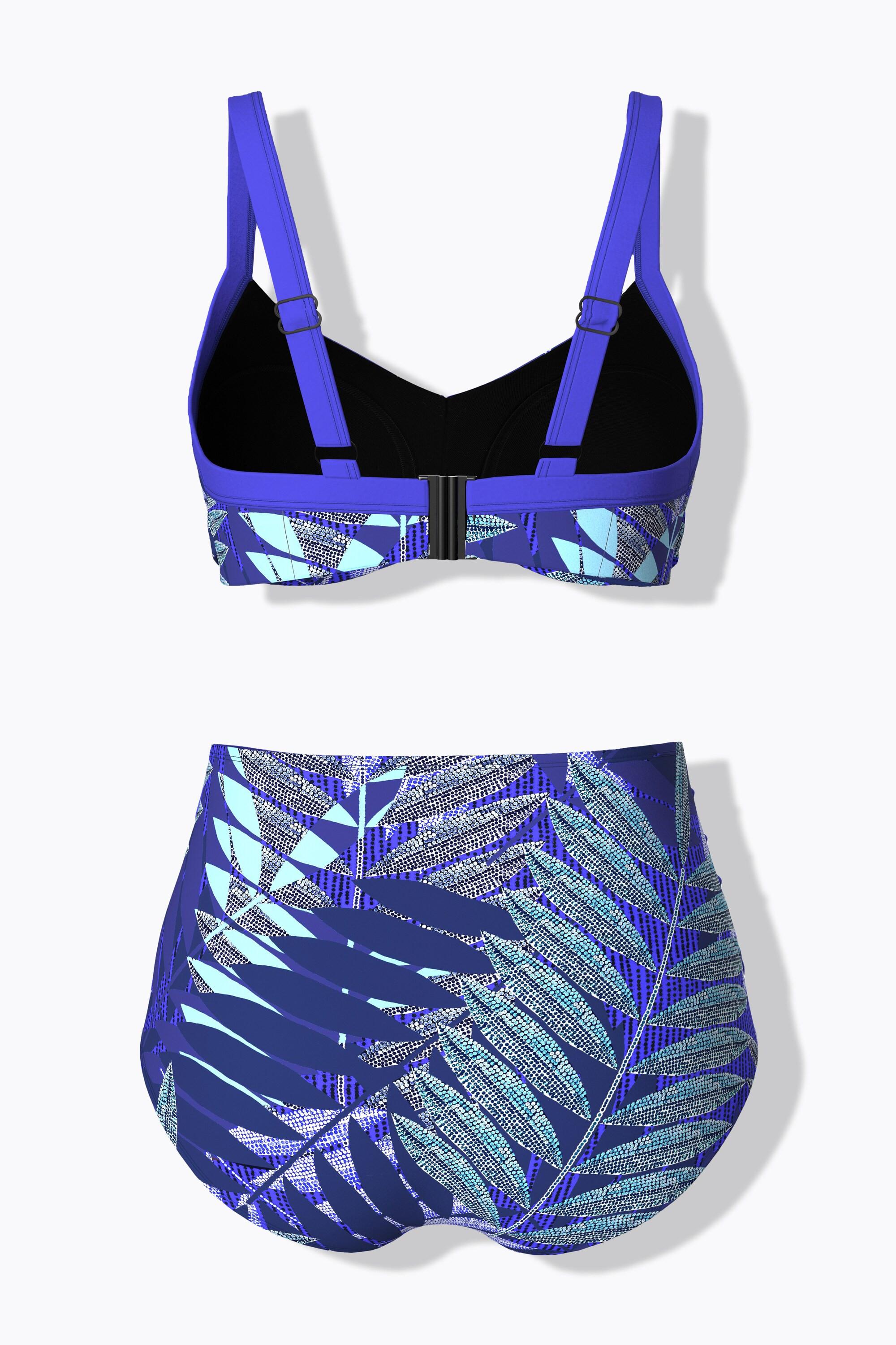 Ulla Popken Bikini Farnmuster Softcups drapiert  