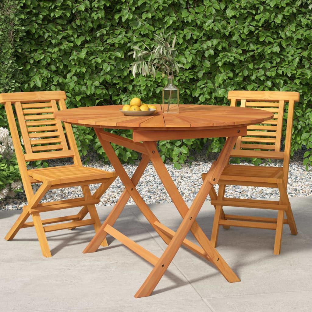 VidaXL Klappbarer gartentisch teak  