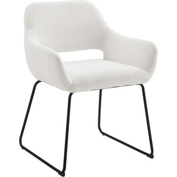 Chaise de salle à manger avec accoudoirs Snovit blanc