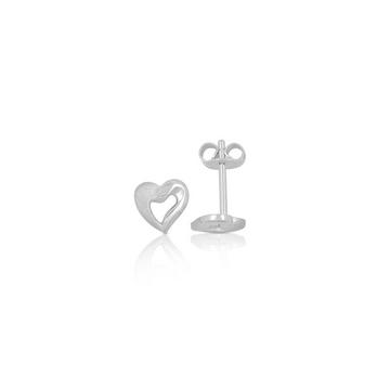 Clous d'oreilles or blanc 750, 7mm