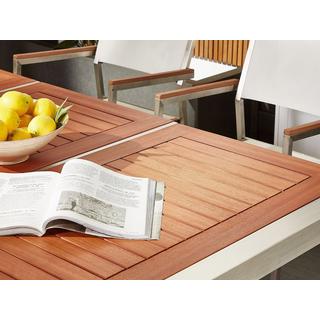 Beliani Tavolo da pranzo da giardino en Legno d'eucalipto Moderno GROSSETO  