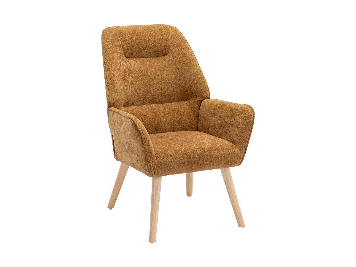 Vente-unique Fauteuil en tissu camel OSIMO  