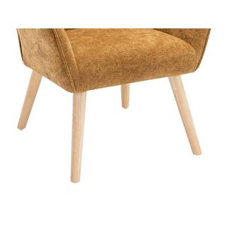 Vente-unique Fauteuil en tissu camel OSIMO  