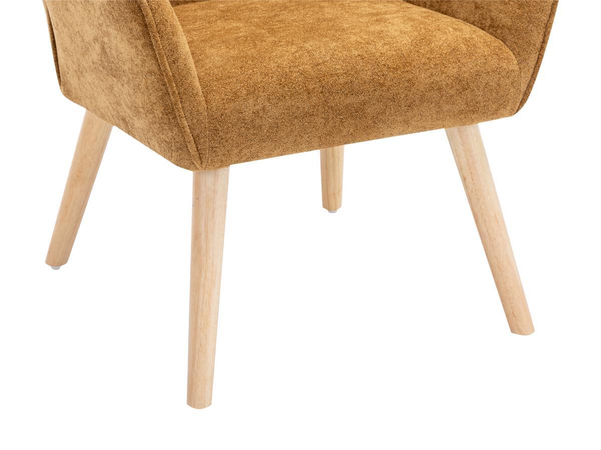 Vente-unique Fauteuil en tissu camel OSIMO  