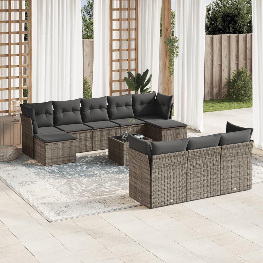 VidaXL set divano da giardino Polirattan  