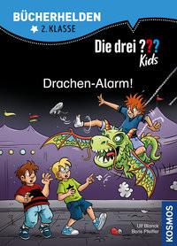 Die drei ??? Kids, Bücherhelden 2. Klasse, Drachen-Alarm! Blanck, Ulf; Pfeiffer, Boris; Gumpert, Steffen (Illustrationen) Copertina rigida 