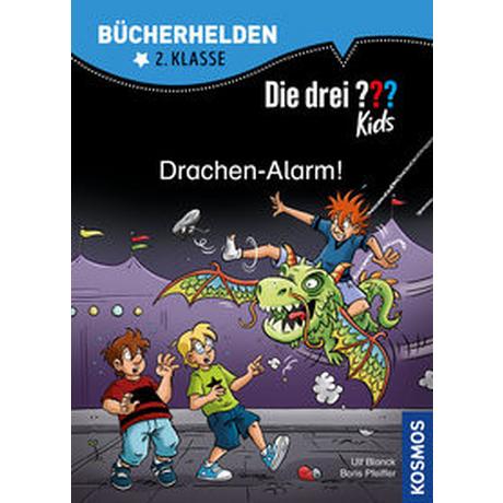 Die drei ??? Kids, Bücherhelden 2. Klasse, Drachen-Alarm! Blanck, Ulf; Pfeiffer, Boris; Gumpert, Steffen (Illustrationen) Copertina rigida 