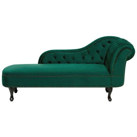 Beliani Chaise longue versione destra en Velluto Moderno NIMES  