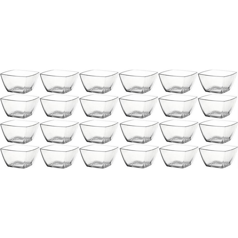 Schale Carre 13 cm, 24 Stück, Transparent