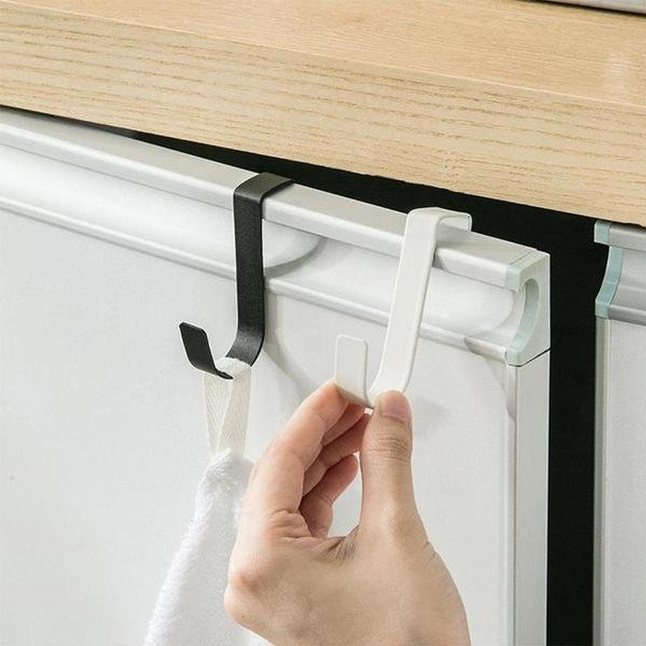 Northio  2 ganci per porta/anta dell'armadio, colore nero 