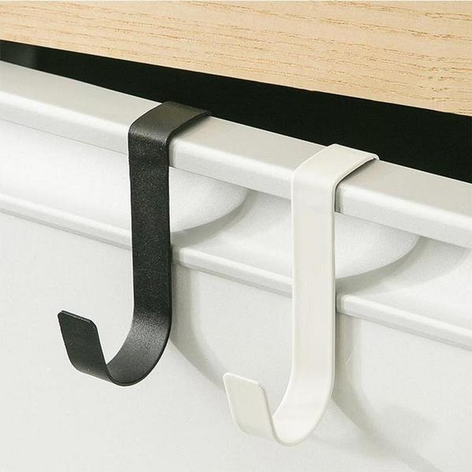 Northio  2 ganci per porta/anta dell'armadio, colore nero 