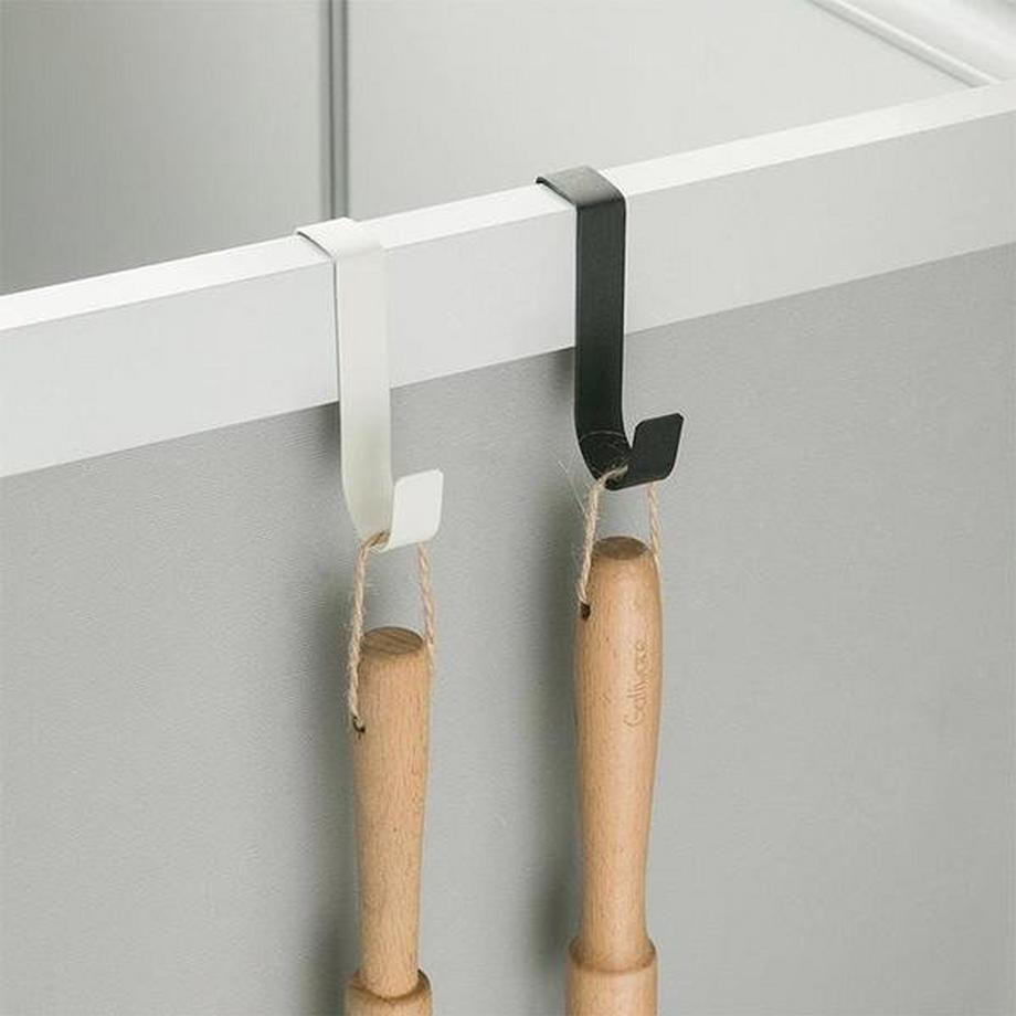 Northio  2 ganci per porta/anta dell'armadio, colore nero 