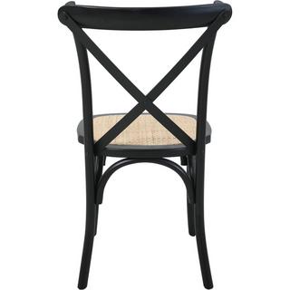 mutoni Chaise de salle à manger Jara noir naturel (lot de 2)  