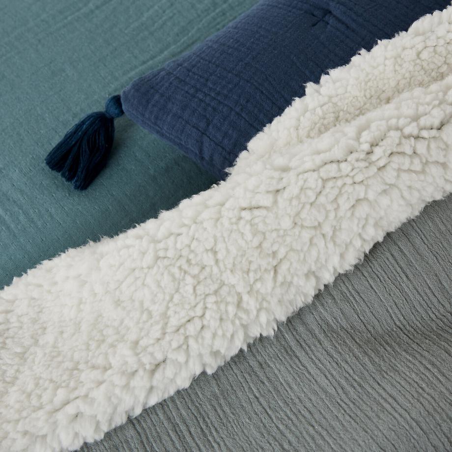 La Redoute Intérieurs Kumla Tagesdecke Teddyfleece und Musselin  