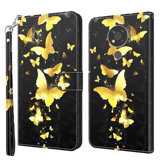 Cover-Discount  Nokia 3.4 - Custodia Fiori Effetto Glitter nero 