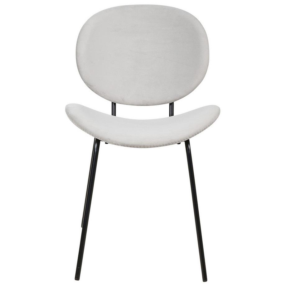 Beliani Esszimmerstuhl 2er Set aus Samtstoff Klassisch LUANA  