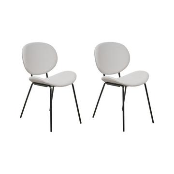 Lot de 2 chaises en Velours Traditionnel LUANA