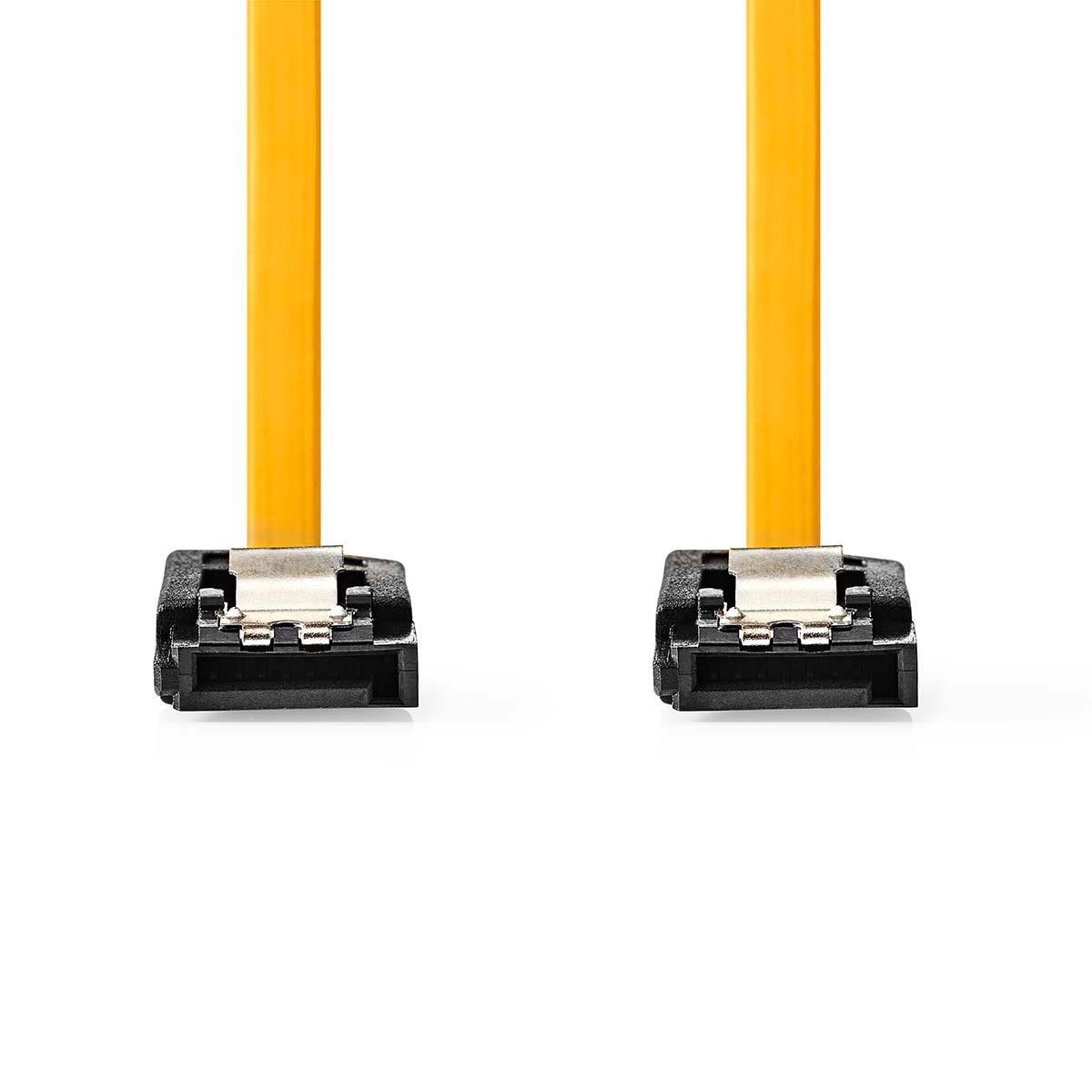 Nedis  Câble SATA | 6 Gbps | SATA 7 broches femelle | SATA 7 broches femelle | Nickelé | 0.50 m | Plat | PVC | Jaune | Boîte 